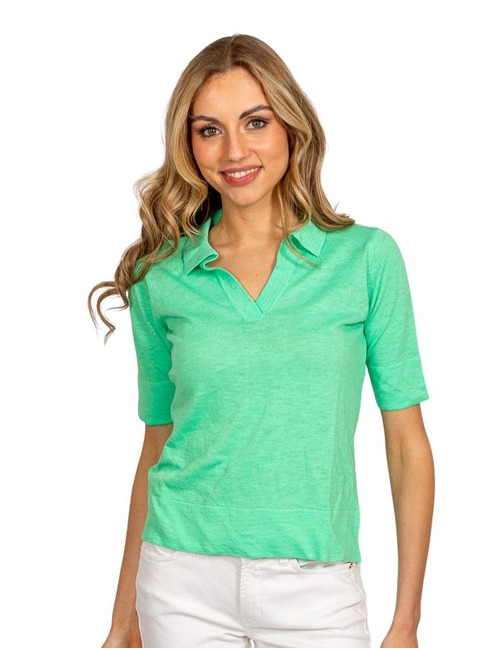 Due Amanti korte mouw polo groen