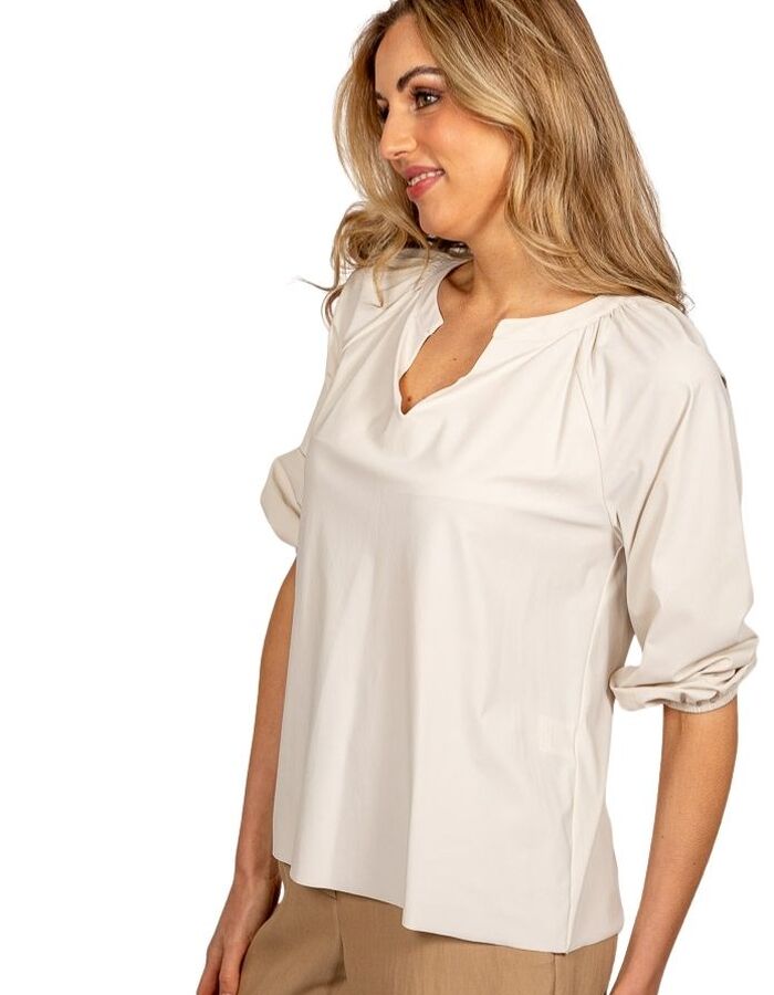 Due Amanti 3/4 mouw bloes beige