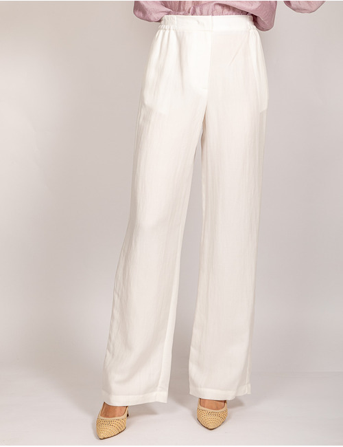 Due Amanti broek met elatische band wit