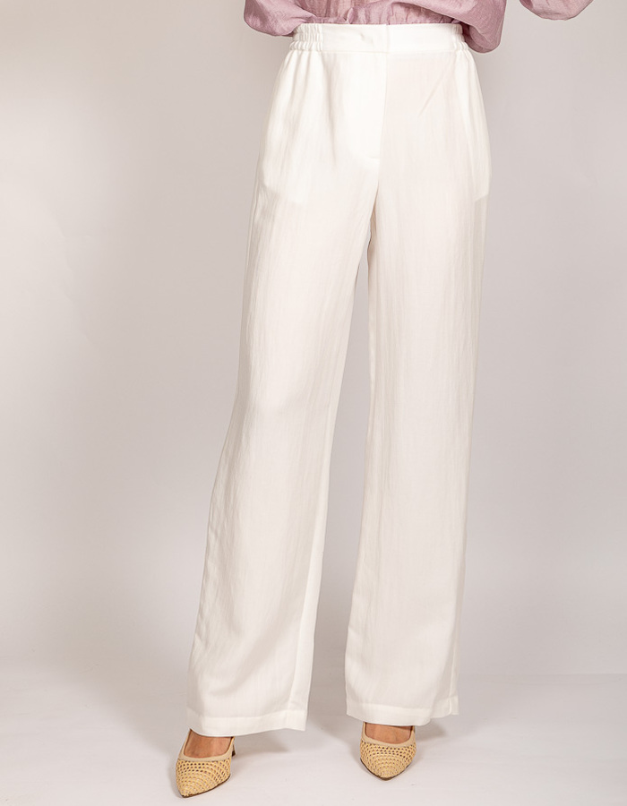 Due Amanti broek met elatische band wit