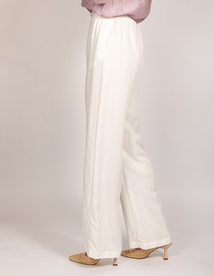 Due Amanti broek met elatische band wit