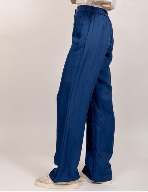 Due Amanti broek met elatische band blauw