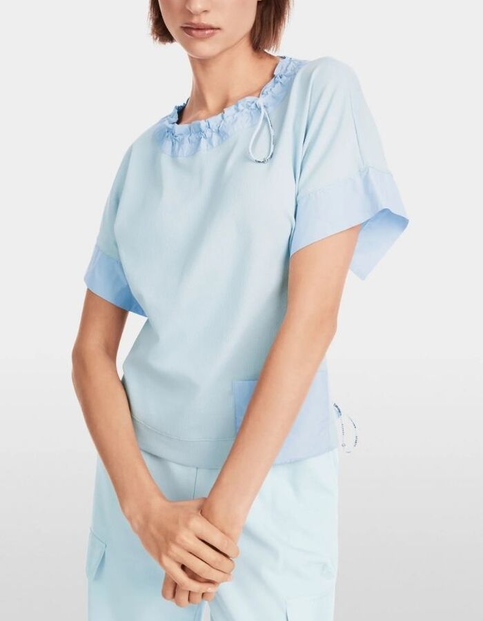 Marccain t-shirt korte mouw blauw