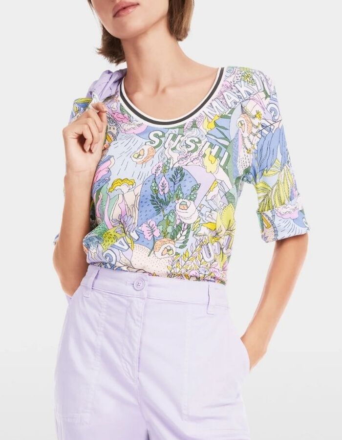Marccain t-shirt korte mouw multicolor