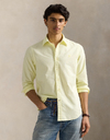 Custom Fit Mineraal-geverfd Oxford Overhemd – Lime