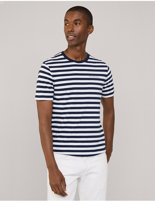 Regular Fit Nautical Striped T-Shirt – 100% Cotton  