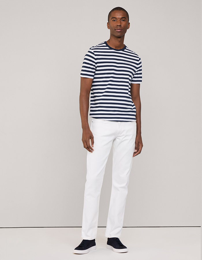 Regular Fit Nautical Striped T-Shirt – 100% Cotton  