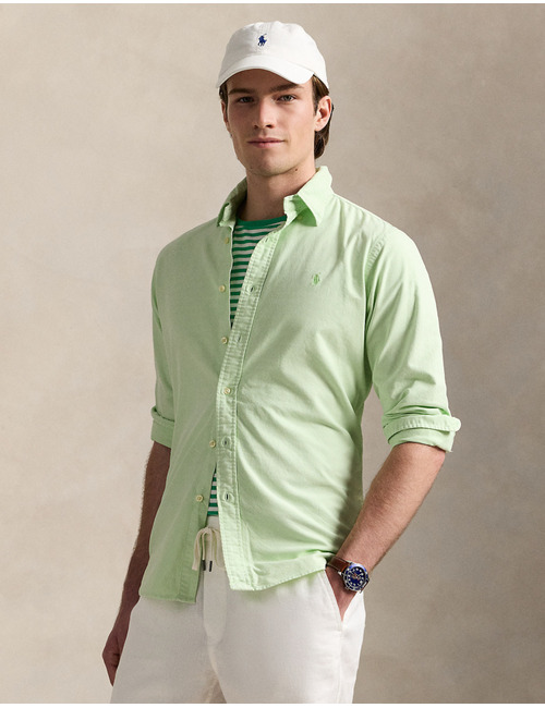 Custom Fit Mineraal-geverfd Oxford Overhemd – Leaf