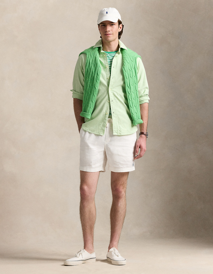 Custom Fit Mineraal-geverfd Oxford Overhemd – Leaf