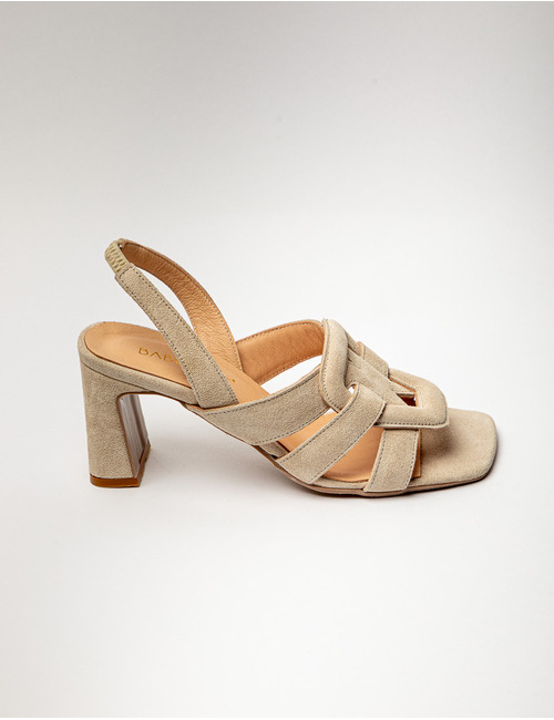 Babouche muil met hak beige