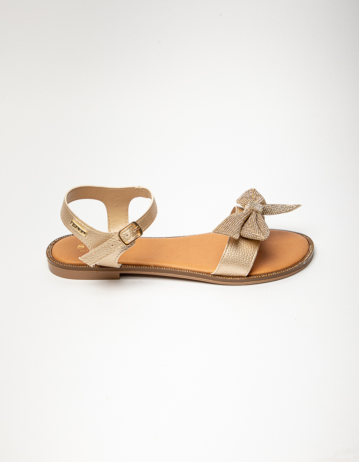 Scapa Dames platte sandalen goud