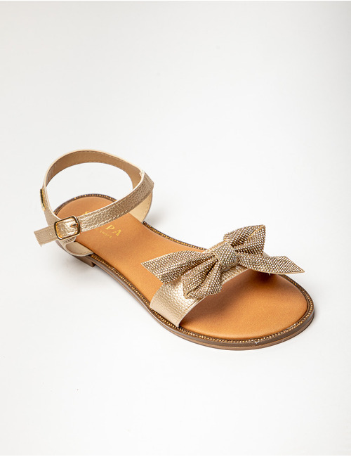 Scapa Dames platte sandalen goud