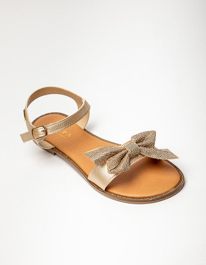Scapa Dames platte sandalen goud