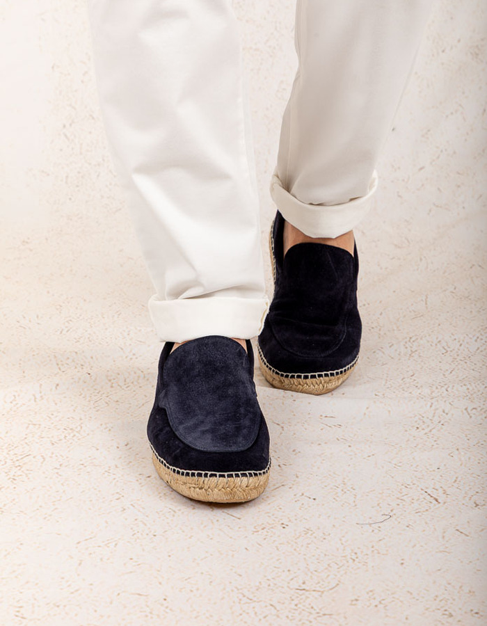 Mocassin van Marineblauw Leer 