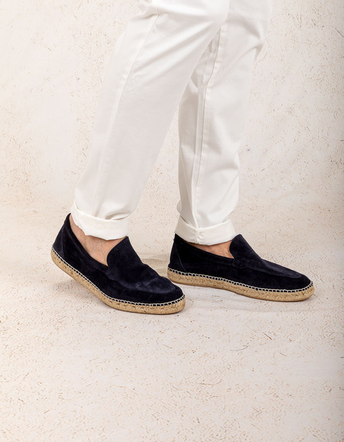 Mocassin van Marineblauw Leer 