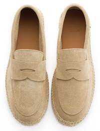 Espadrilles van Beige Leer 