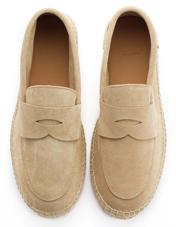 Espadrilles van Beige Leer 