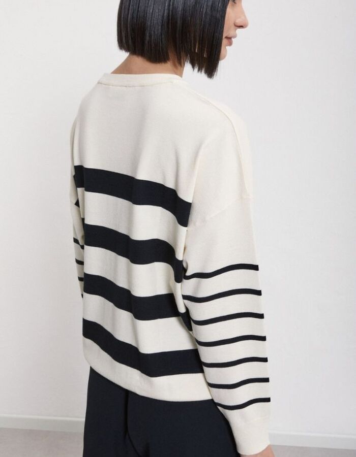 Otto D'ame lange mouw pull ecru
