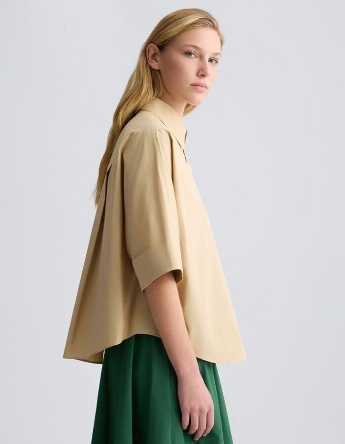 Liu Jo korte mouw bloes beige