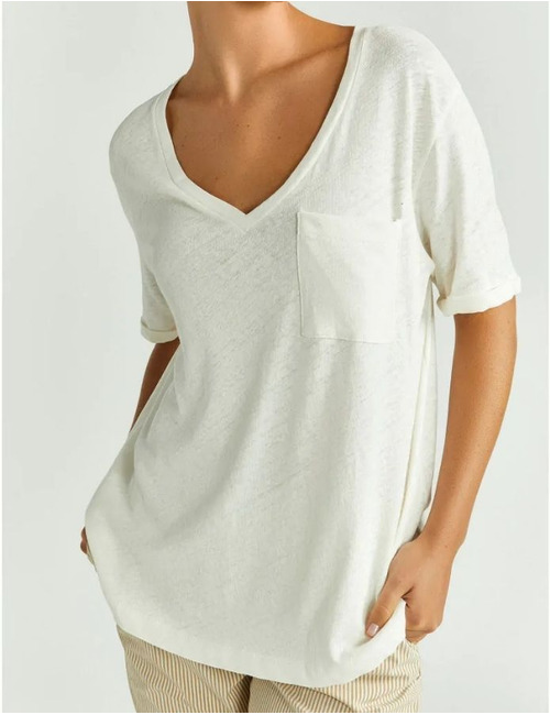 Xandres t-shirt korte mouw ecru
