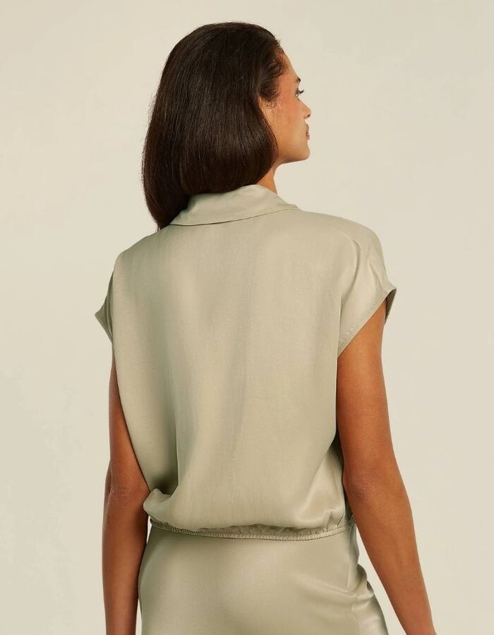 Beaumont korte mouw bloes beige