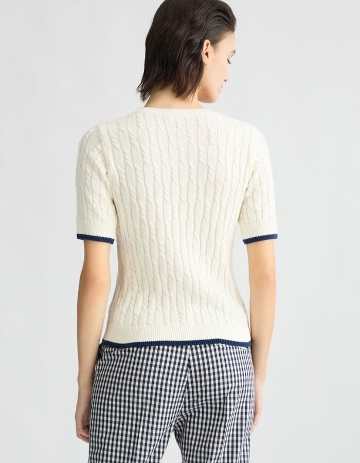 Liu Jo korte mouw pull beige