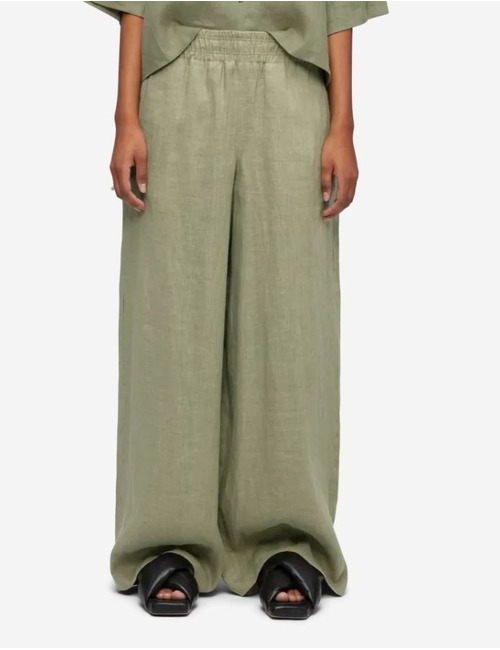 Drykorn broek met elatische band kaki