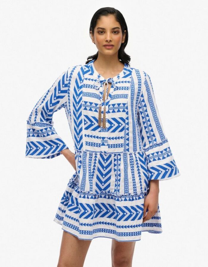 Superdry kort kleed blauw