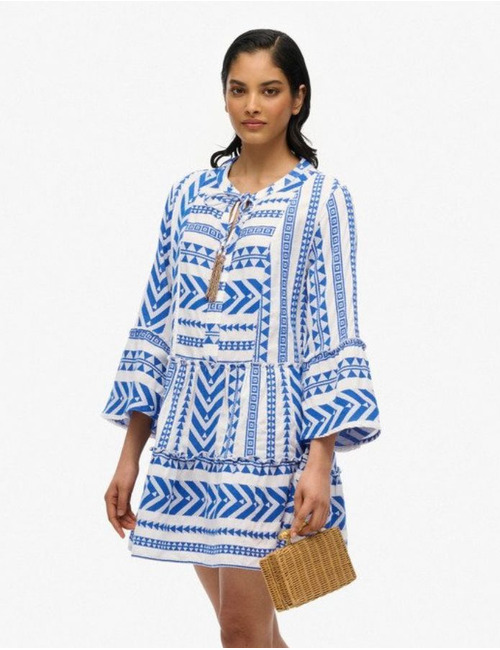Superdry kort kleed blauw