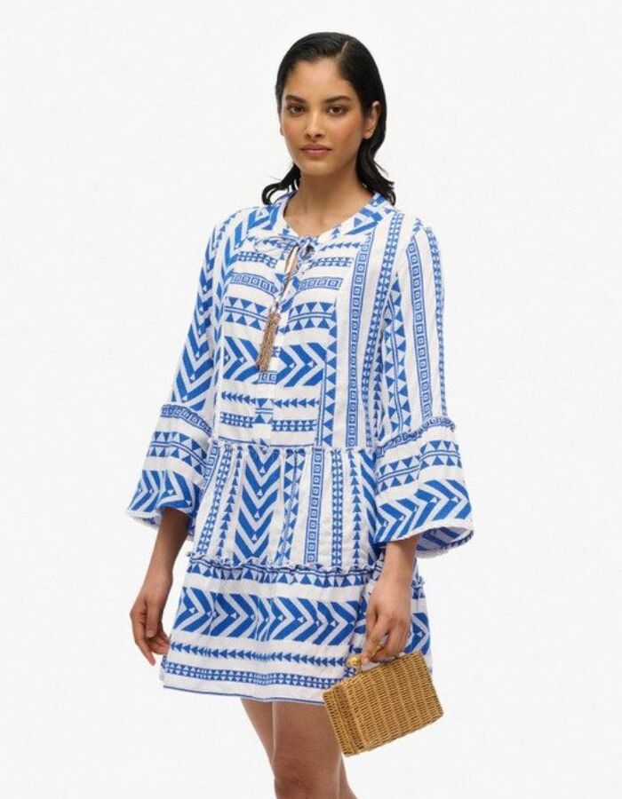 Superdry kort kleed blauw