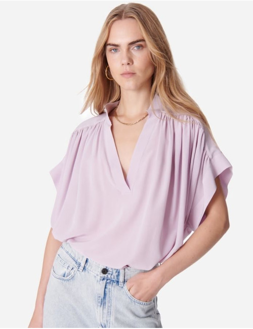 Vanessa Bruno korte mouw bloes roze