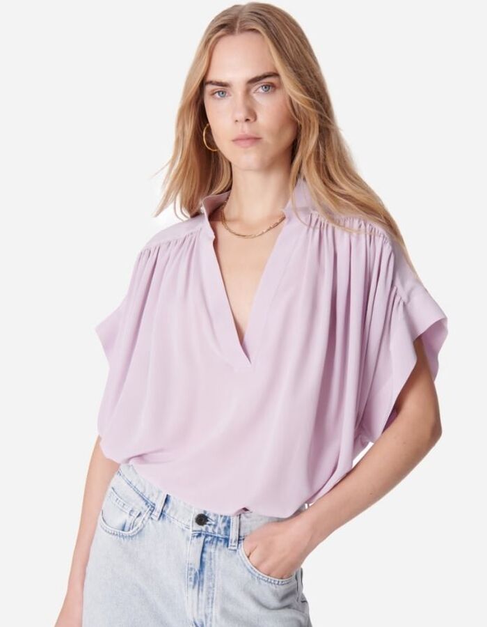 Vanessa Bruno korte mouw bloes roze