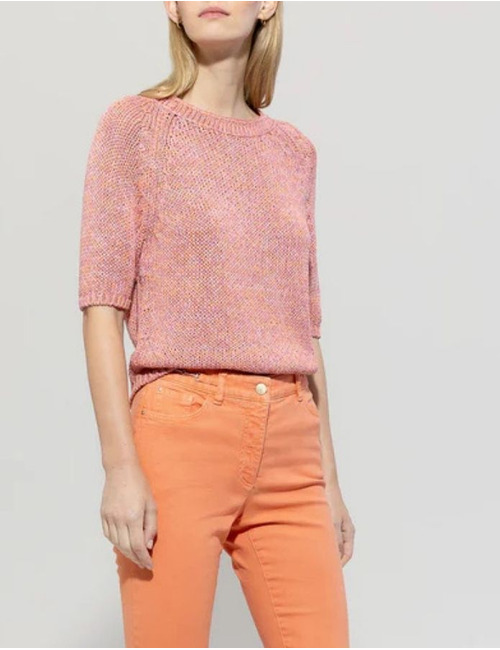 Luisa Cerano 3/4 mouw pull roze
