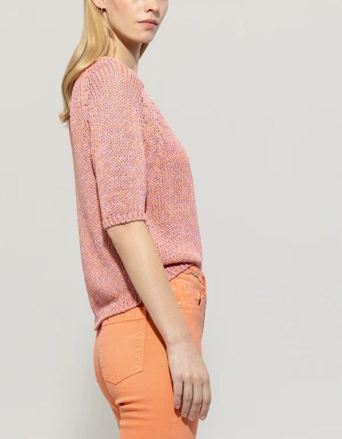 Luisa Cerano 3/4 mouw pull roze