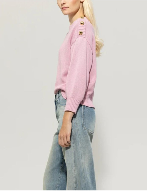 Luisa Cerano lange mouw pull roze