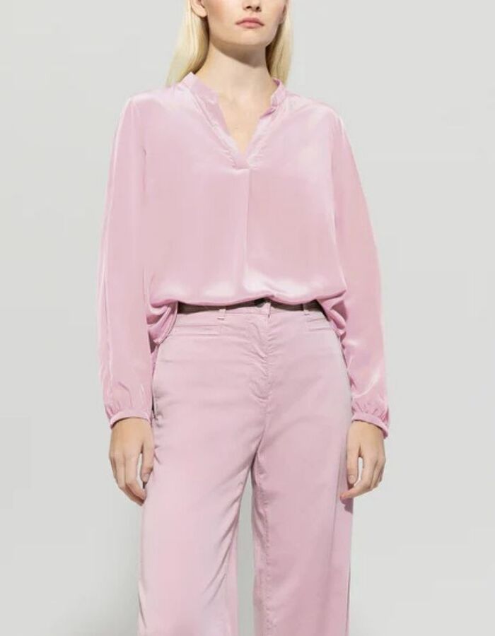 Luisa Cerano lange mouw bloes roze