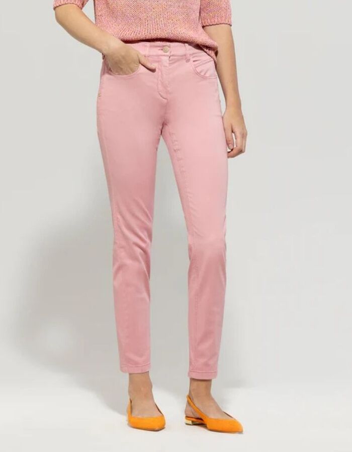 Luisa Cerano 5-pocket broek roze