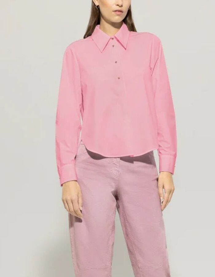 Luisa Cerano lange mouw bloes roze