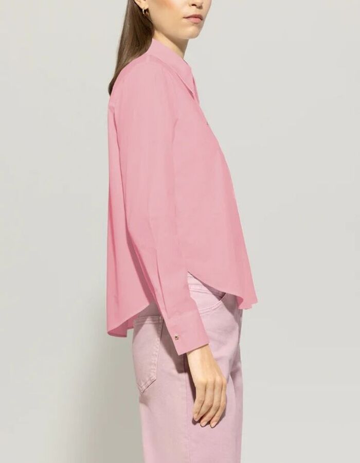 Luisa Cerano lange mouw bloes roze