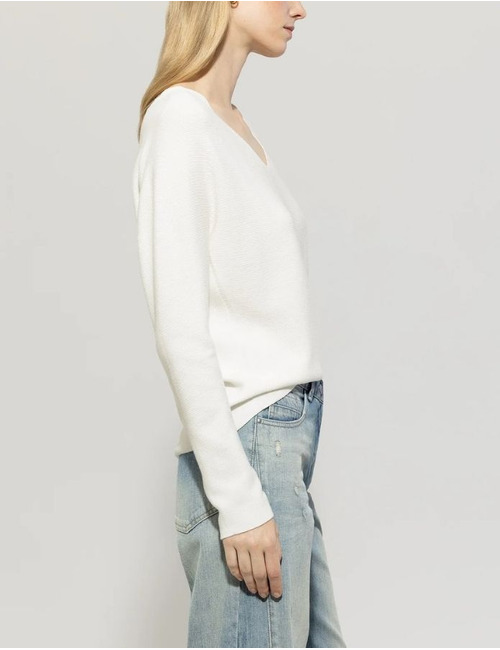 Luisa Cerano pull met v-hals ecru