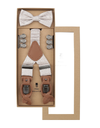 
Beige Bretellenset van 100% Zijde