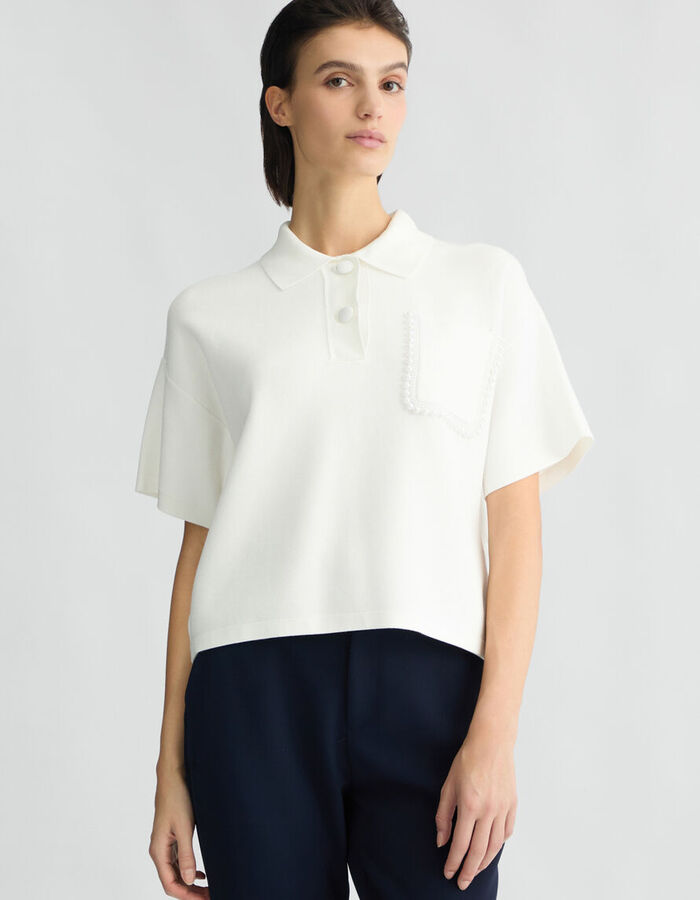 Liu Jo korte mouw pull wit