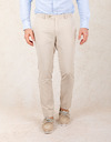 Slim fit linnen broek in beige  