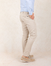 Slim fit linnen broek in beige  
