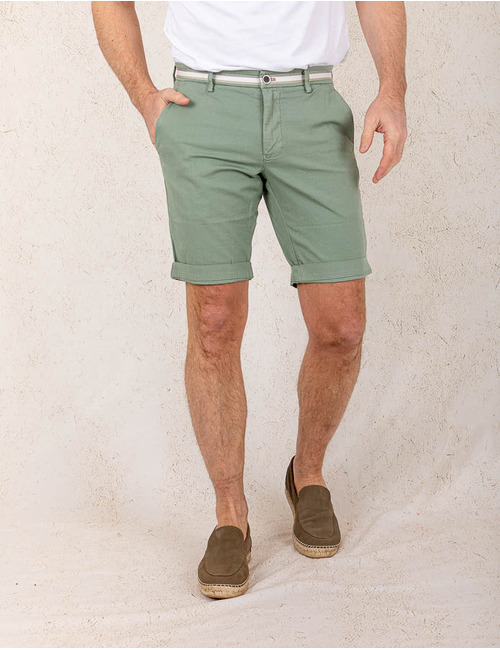 Modern Fit Torino Bermuda – Groen  
