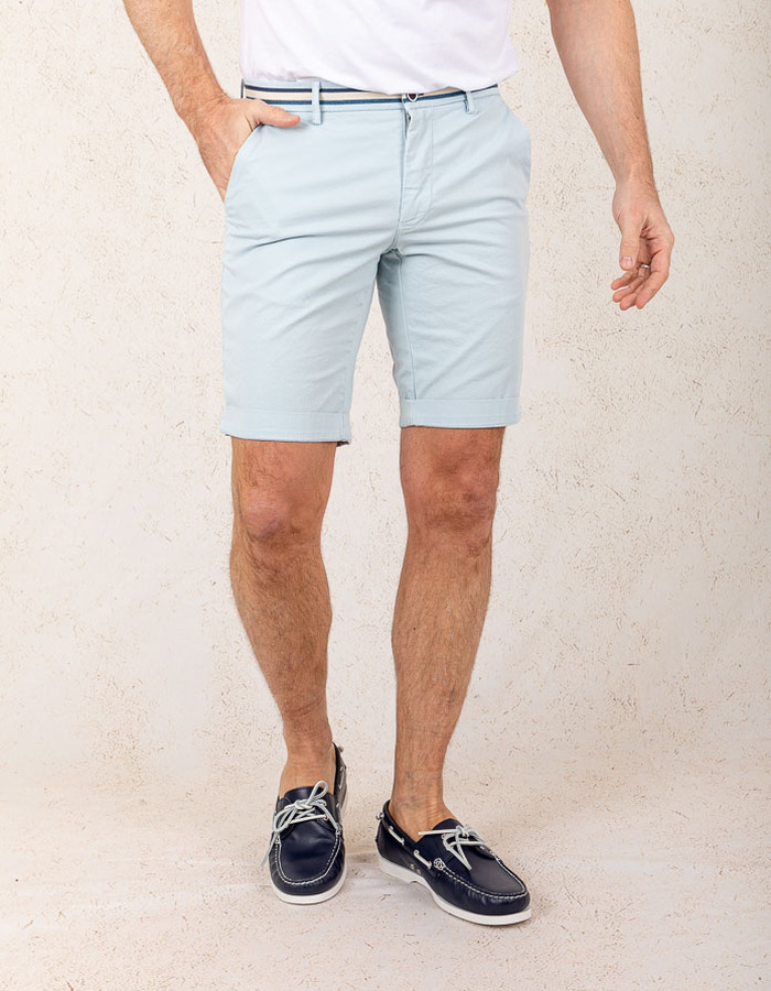 Modern Fit Torino Bermuda – Lichtblauw  