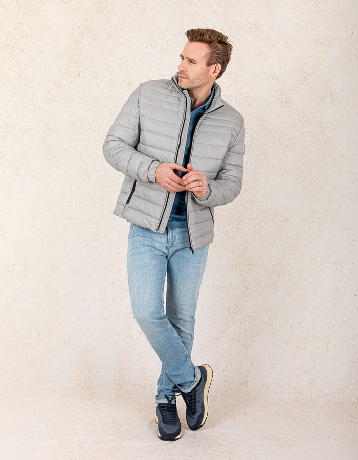 Slim-Fit Packable Gewatteerde Jas – Lichtgewicht en Waterafstotend