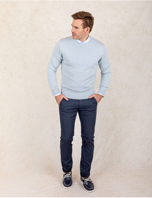 Stenströms pull met ronde hals blauw
