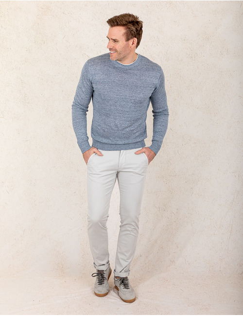 Gentiluomo pull met ronde hals blauw