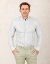 Linnen Tencel mix overhemd in fashion fit  